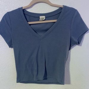 Basic Blue Crop Top